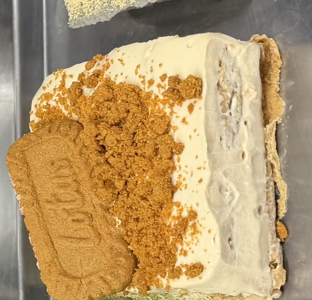 Shaking Lab Earl Grey tiramisu with a Lotus biscuit